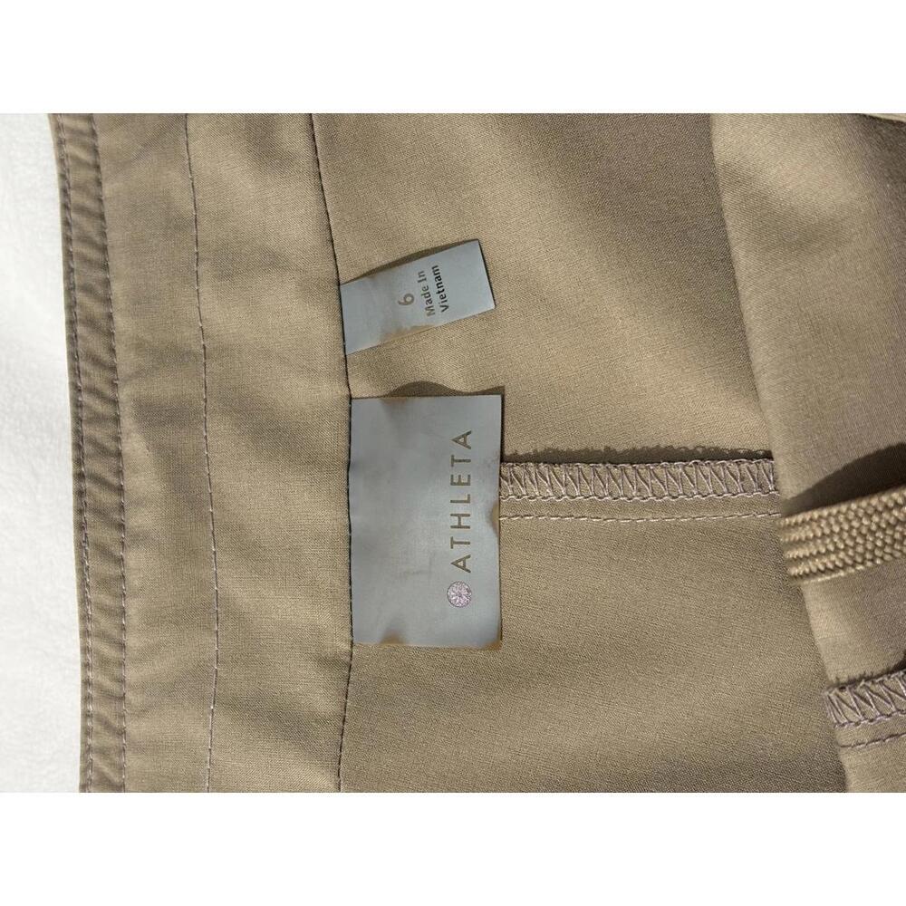 Athleta Wherever Skort 6 Tan/Khaki Travel Tennis A-Line Lightweight Preppy - Picture 5 of 13
